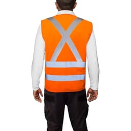 Clone Chaleco Reflectivo Naranjo 4 Cintas Certificado Clase II En20471